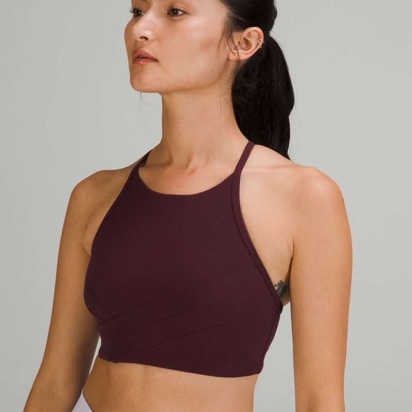 [NWT] Lululemon Flow Y Wrap-Front High-Neck Bra Light Support Brown - Sz 6 - Picture 13 of 15
